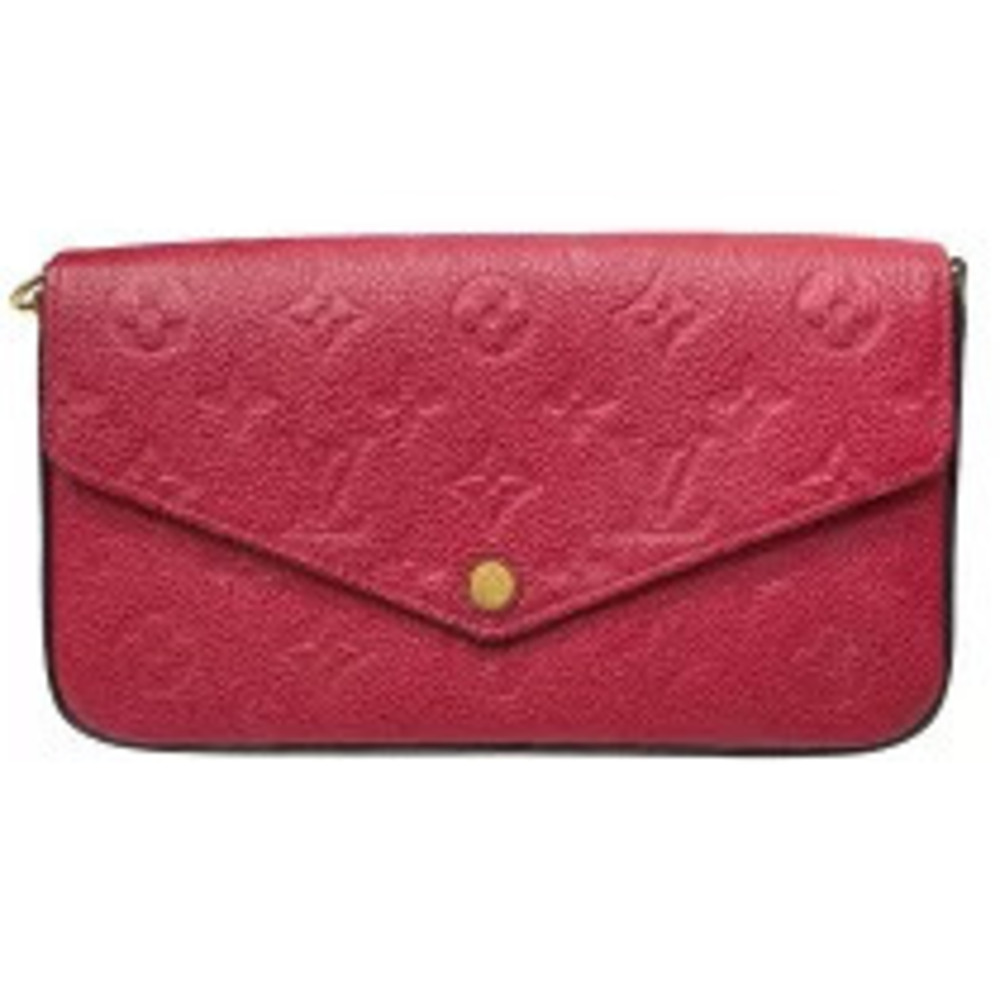 Louis Vuitton Pochette Felicie Red Monogram Empreinte Shoulder Bag